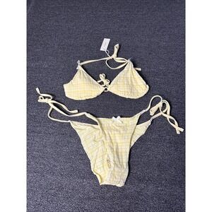 sea molly yellow medium swimsuit #1168